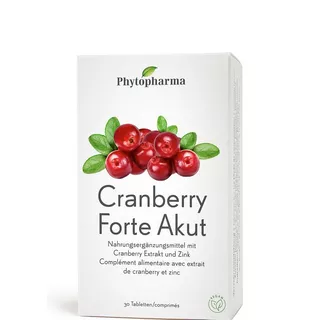 Phytopharma  Cranberry Forte Akut Comprimés Extrait de Cranberry et Zinc 