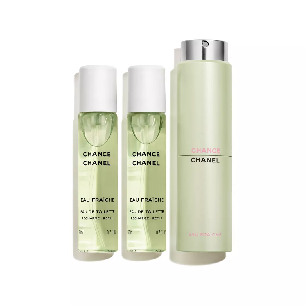 CHANEL Chance Eau Fraiche Twist And Spray Refillable Bottle 3x20ml
