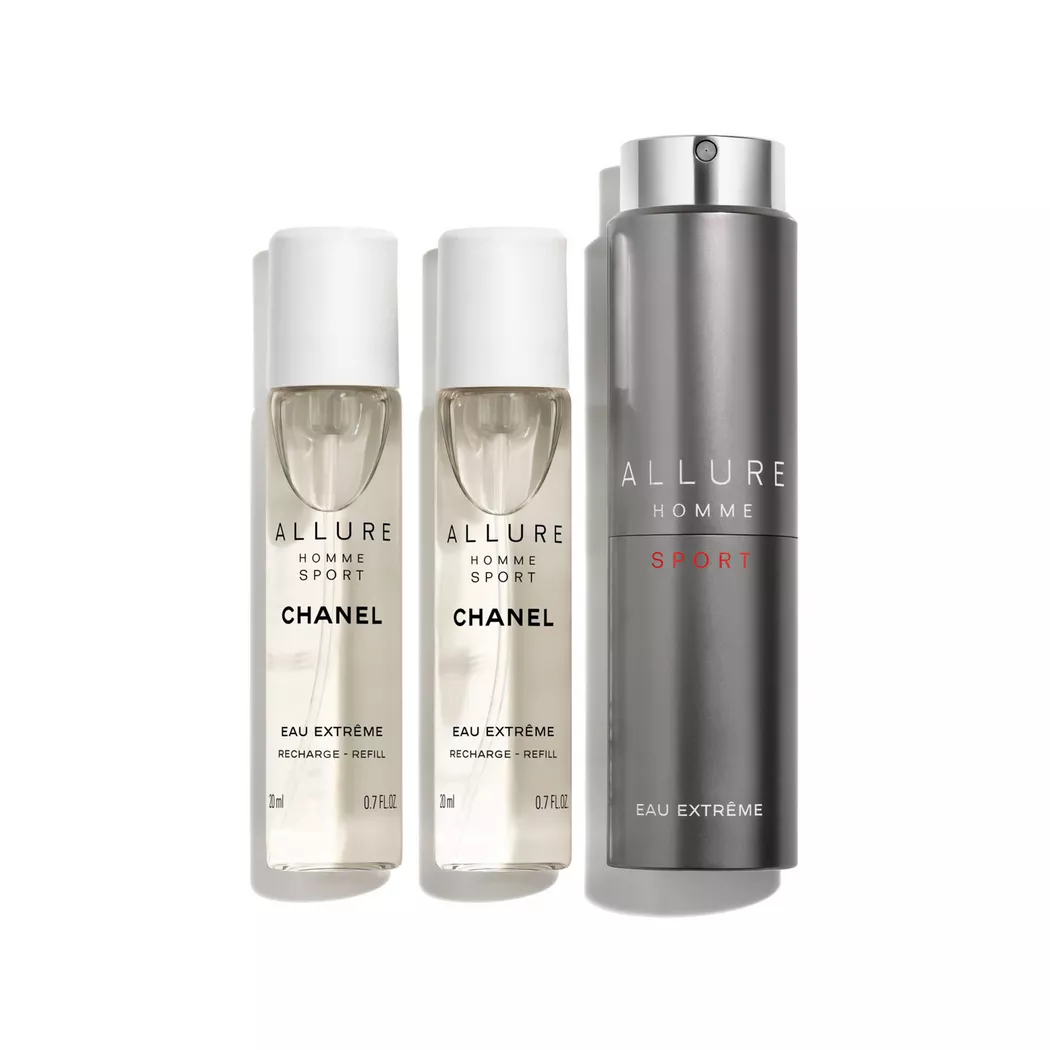 CHANEL - Twist And Spray Nachfüllbarer Flakon – Eau De Parfum, Allure Homme Sport Eau Extrême, 3x20 ml