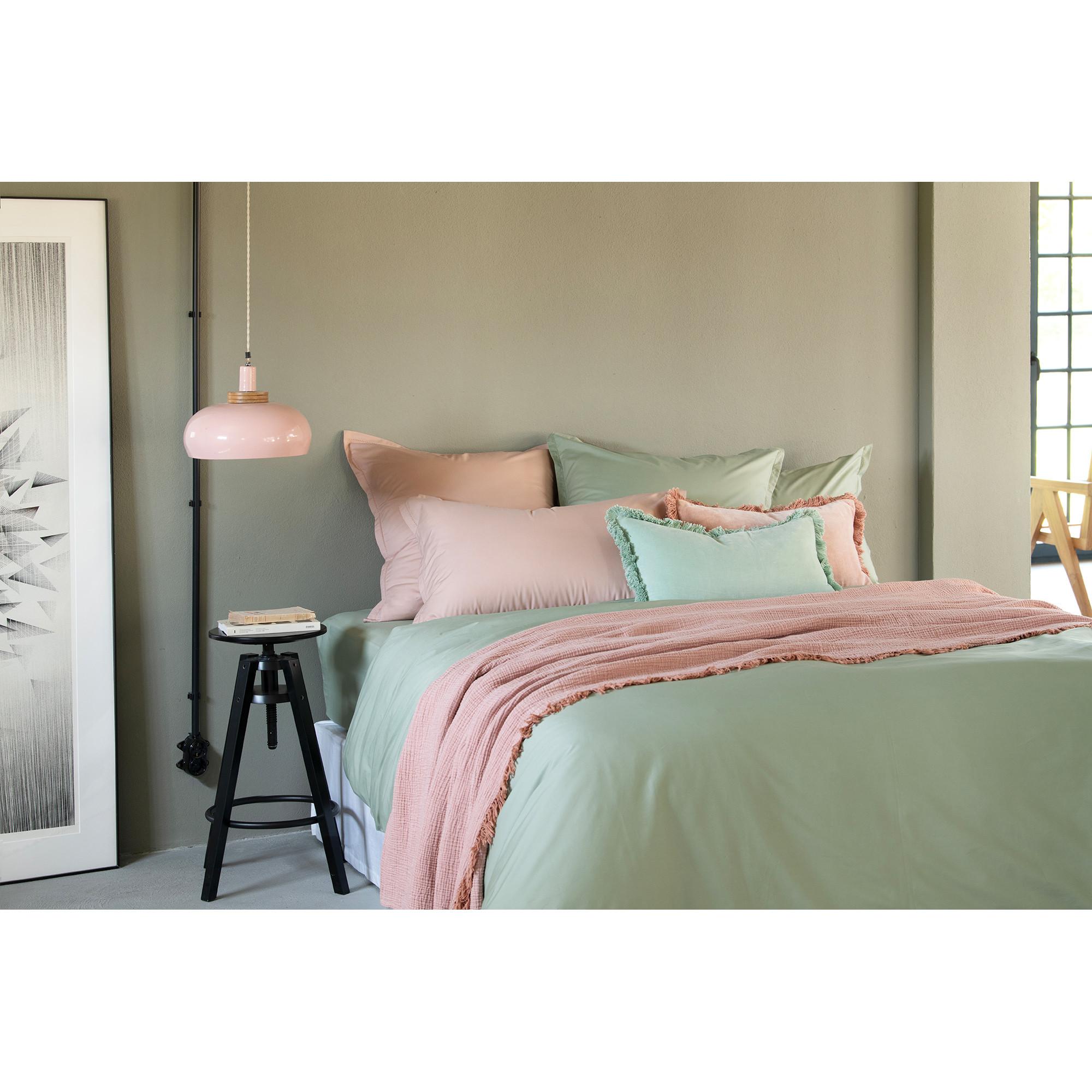 Olivier Desforges Alcove Kaki Floreale Percale Federa del cuscino  