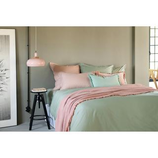 Olivier Desforges Alcove Kaki Floreale Percale Federa del cuscino  