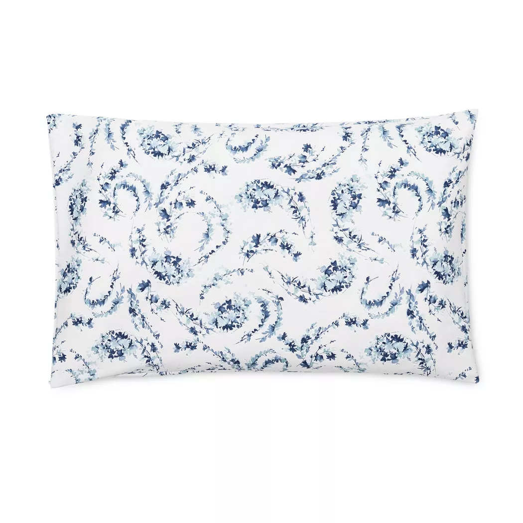 Zucchi - Kissenbezug, INA V3 Blumen Baumwollsatin Kissenbezug, 60 x 60 cm, Blau