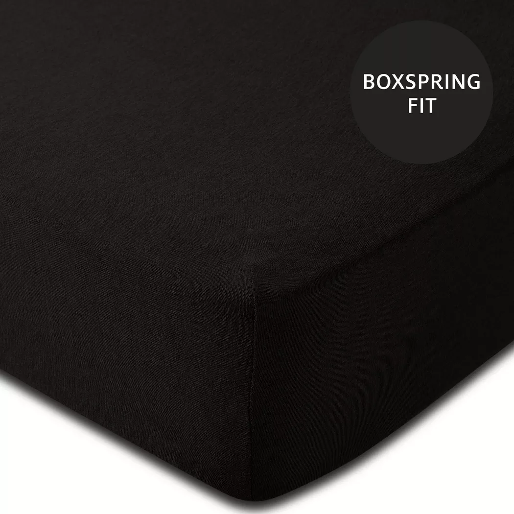 Manor - Fixleintuch, Super Stretch Jersey Fixleintuch, 140-160 x 200-220 x 22, Black