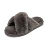 Warm & Comfy Pelle di pecora Slippers Cross 