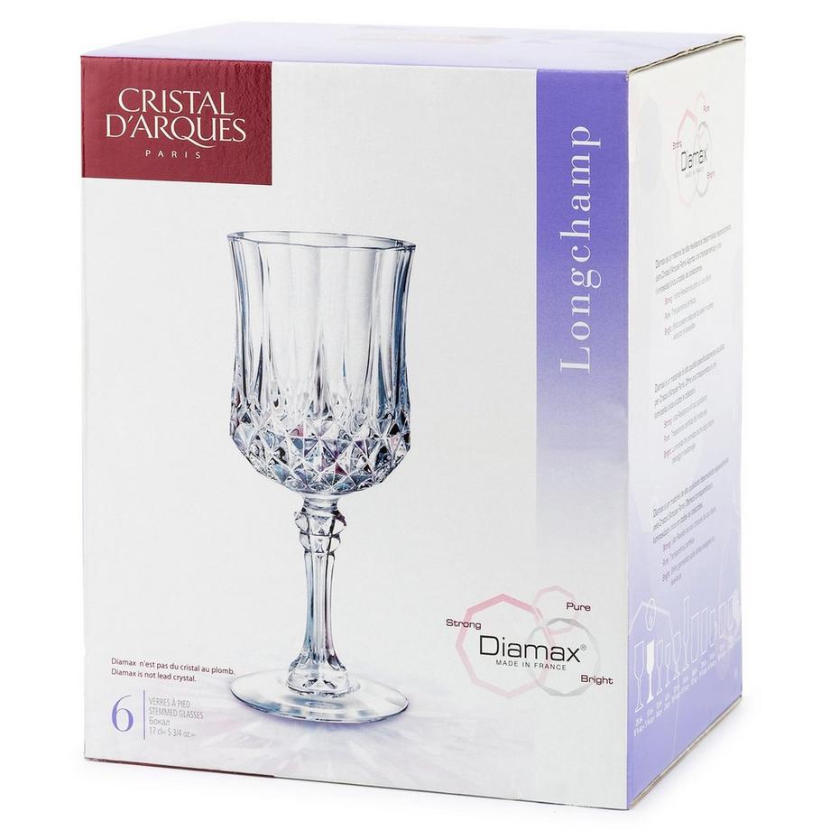 CRISTAL D'ARQUES Verres à vin blanc, 6 pièces Longchamp 