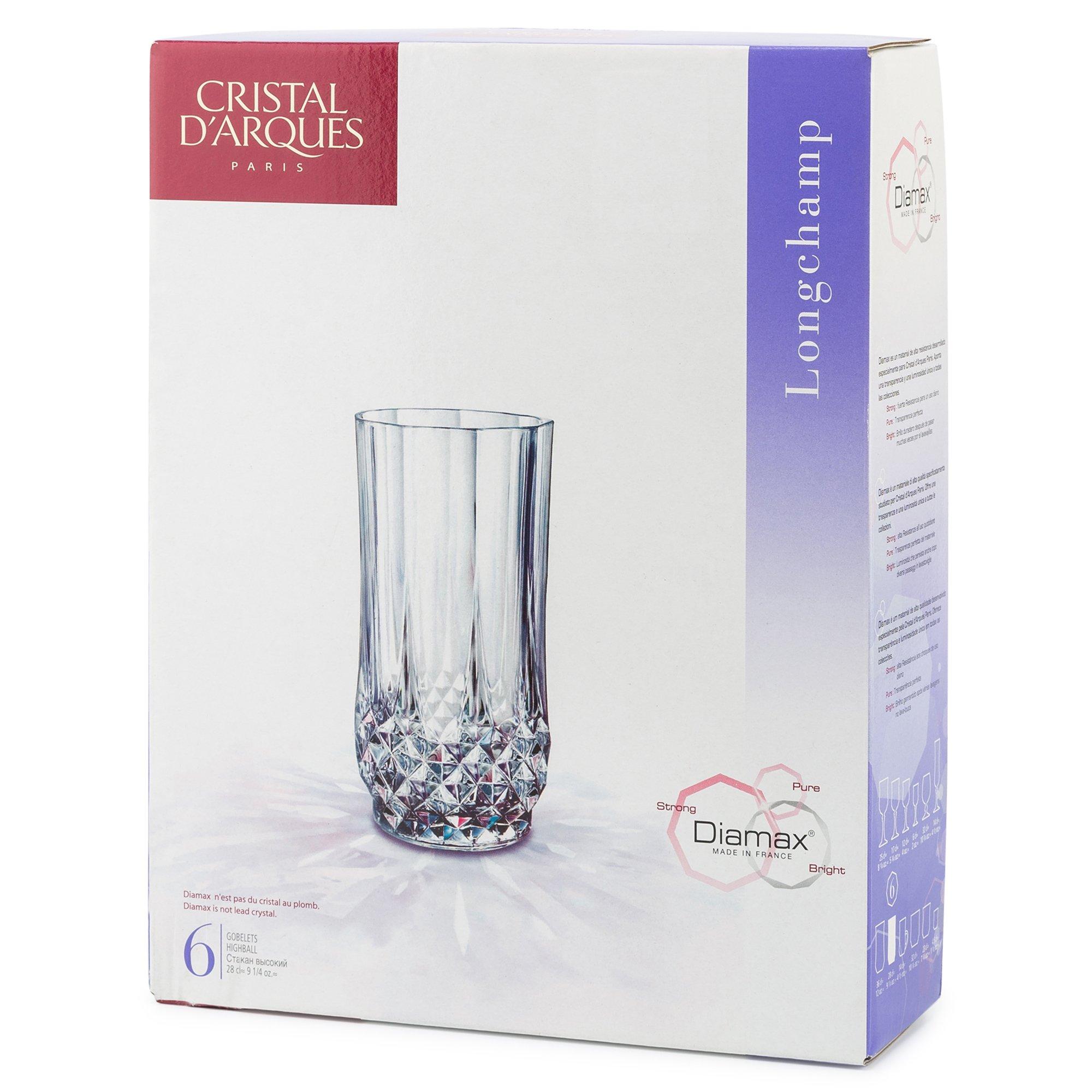 CRISTAL D'ARQUES Verres à long drink, 6 pièces Longchamp 