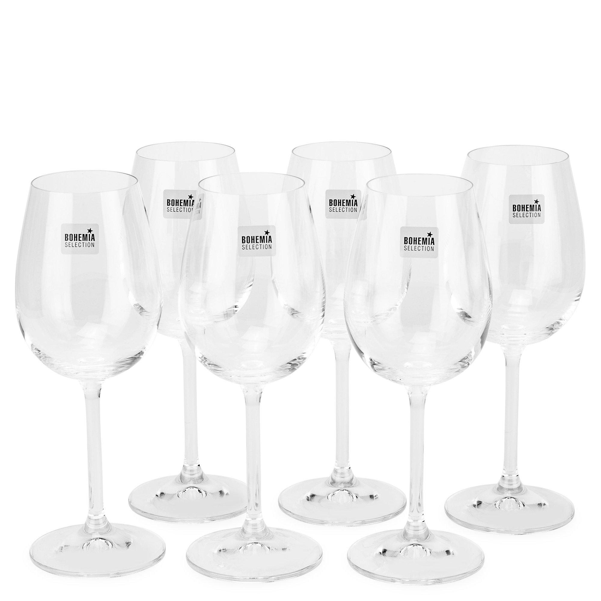 BOHEMIA Cristal Verres à vin blanc, 6 pièces Clara 