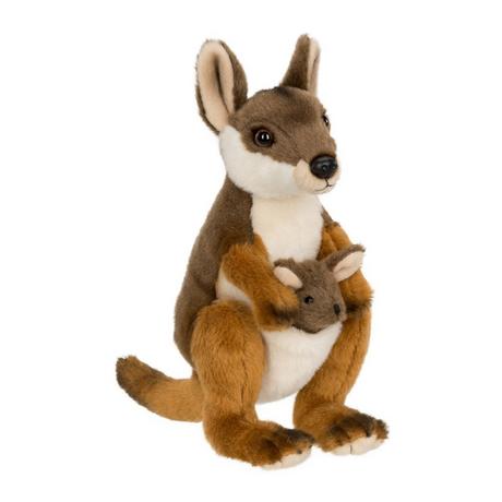 WWF  Kangourou avec bébé peluche, 19 cm 