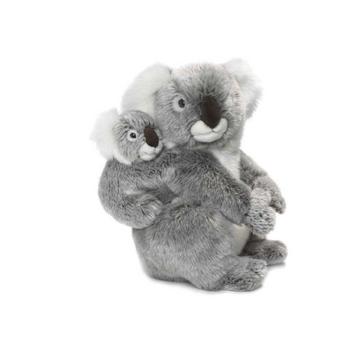 Koala avec bébé peluche, 28 cm