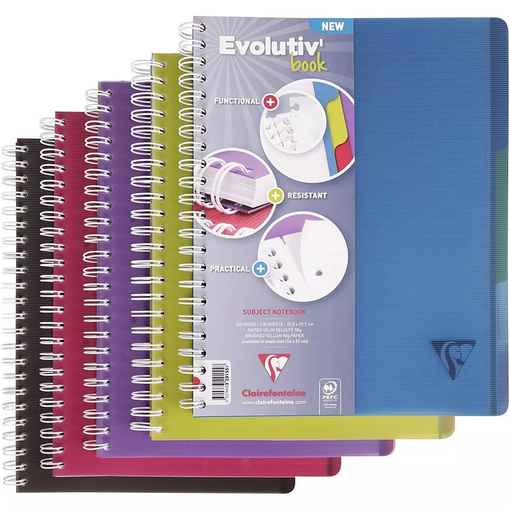 Clairefontaine - Carnet de notes à spirales, DIN A4