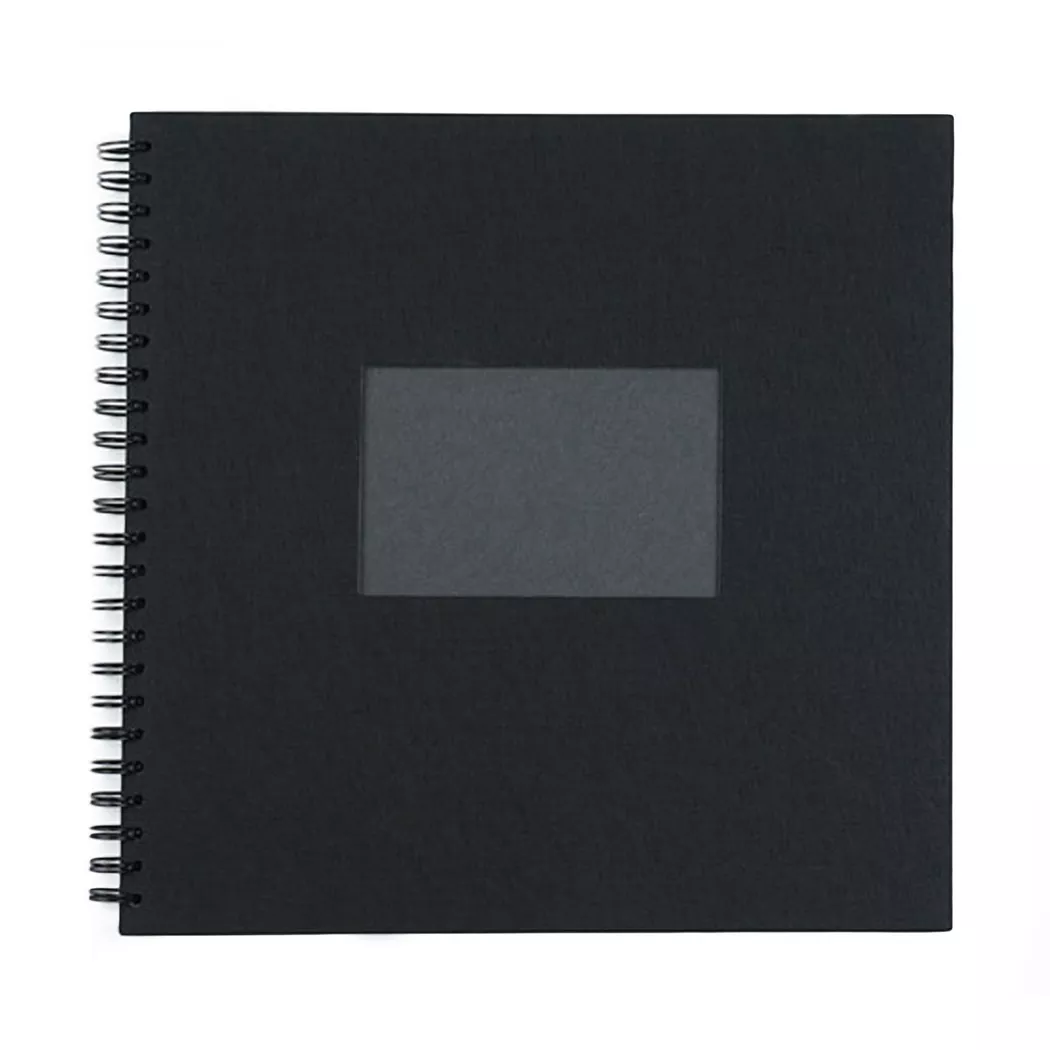 Manor - Fotoalbum mit Spiralbindung, 24 x 24 cm, Black