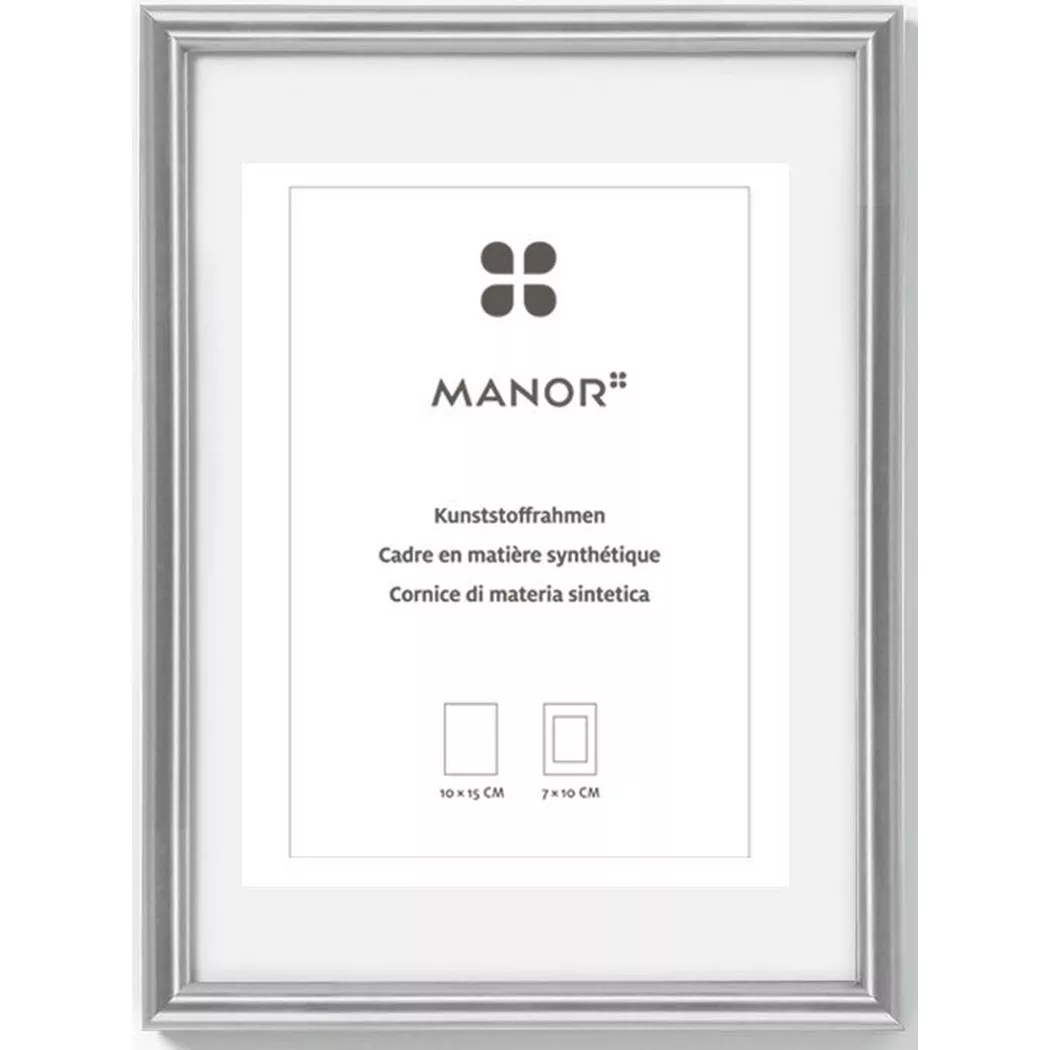 Manor Papeterie - Bilderrahmen, 10 x 15 cm, Silber