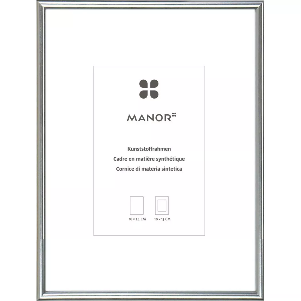 Manor Papeterie - Bilderrahmen, 18 x 24 cm, Silber