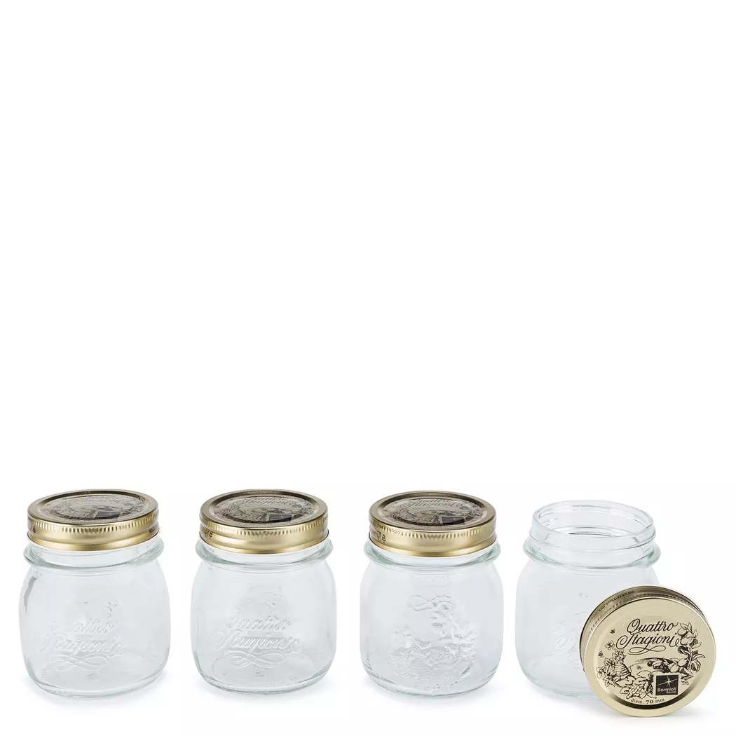 Bormioli Rocco - Konfitürengläser-Set, 250 ml, Gold