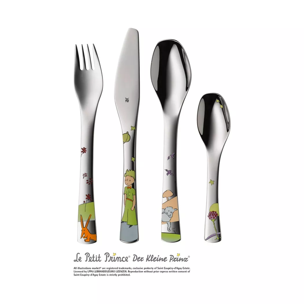 WMF Kinder Besteck 4-teilig Der kleine Prinz Crogargan / Bunt silber baby