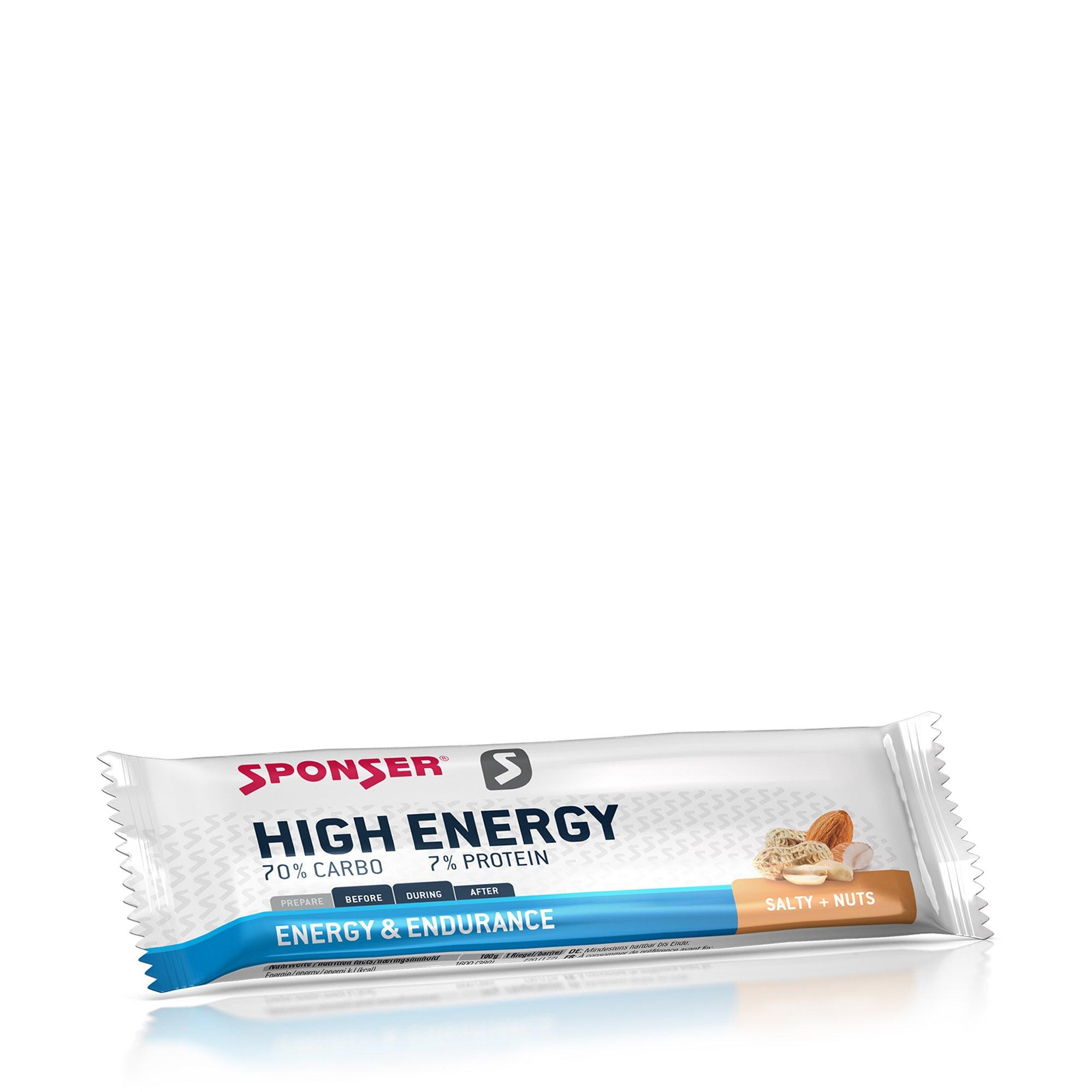 Image of SPONSER High Energy Bar, Salty&Nuts Energy Riegel - 45g