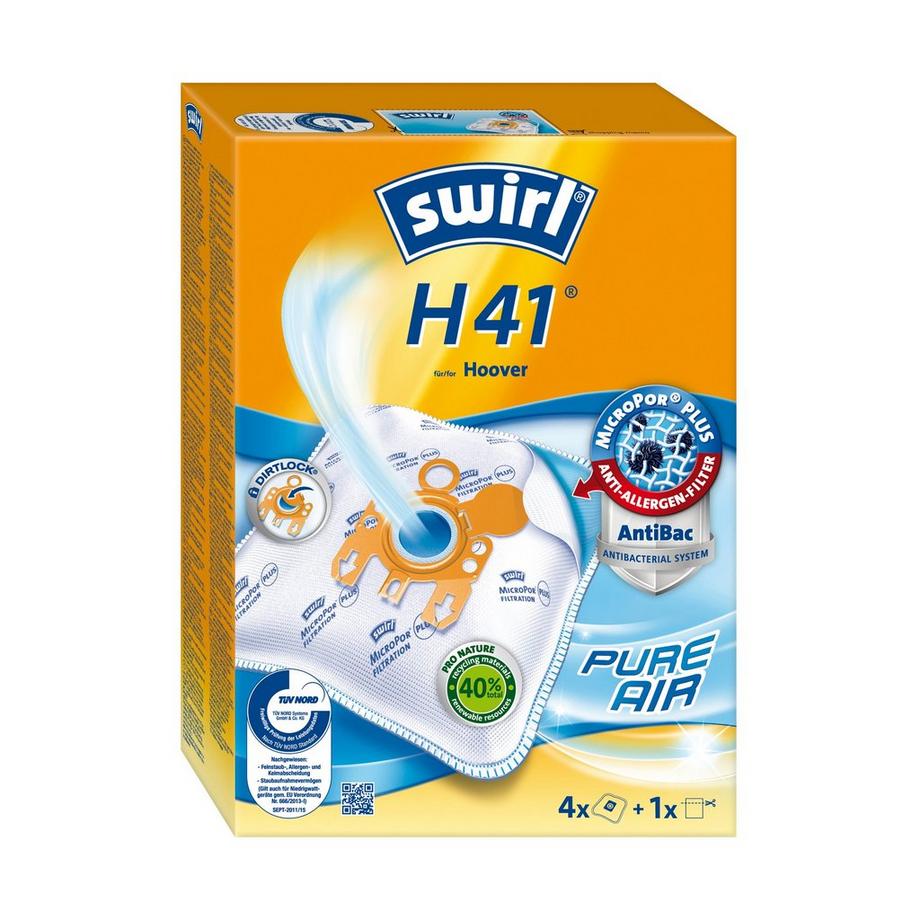 swirl Staubsaugerbeutel  H41 MicroPor Plus Filtration 
