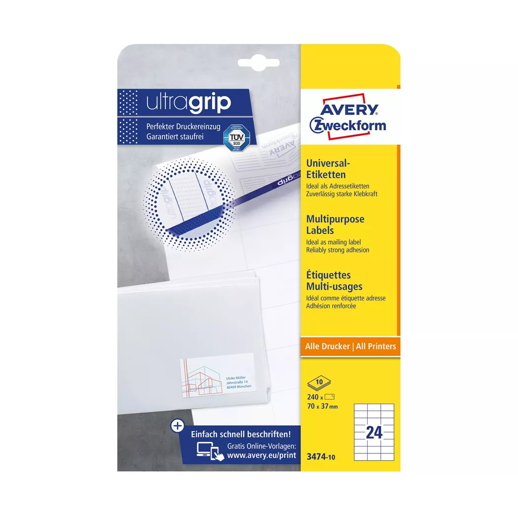 Avery-Zweckform – Etiketten, 70x36mm