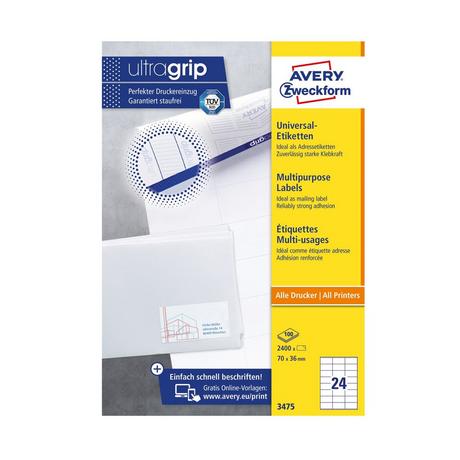 Avery-Zweckform Étiquettes Ultragrip 
