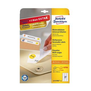Avery-Zweckform Etiquettes Wiederablösbar 