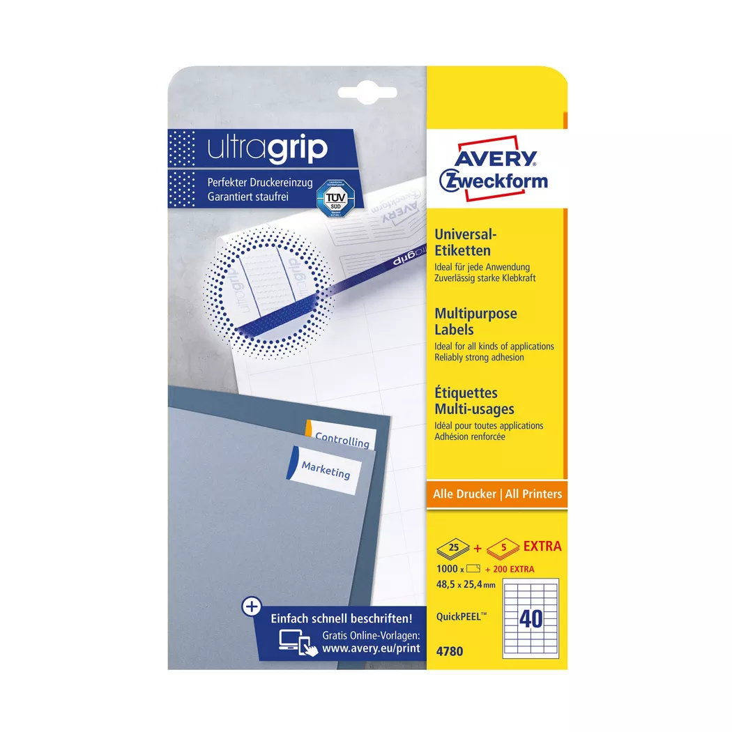 Avery-Zweckform – Etiketten, 48.5X25.4CM