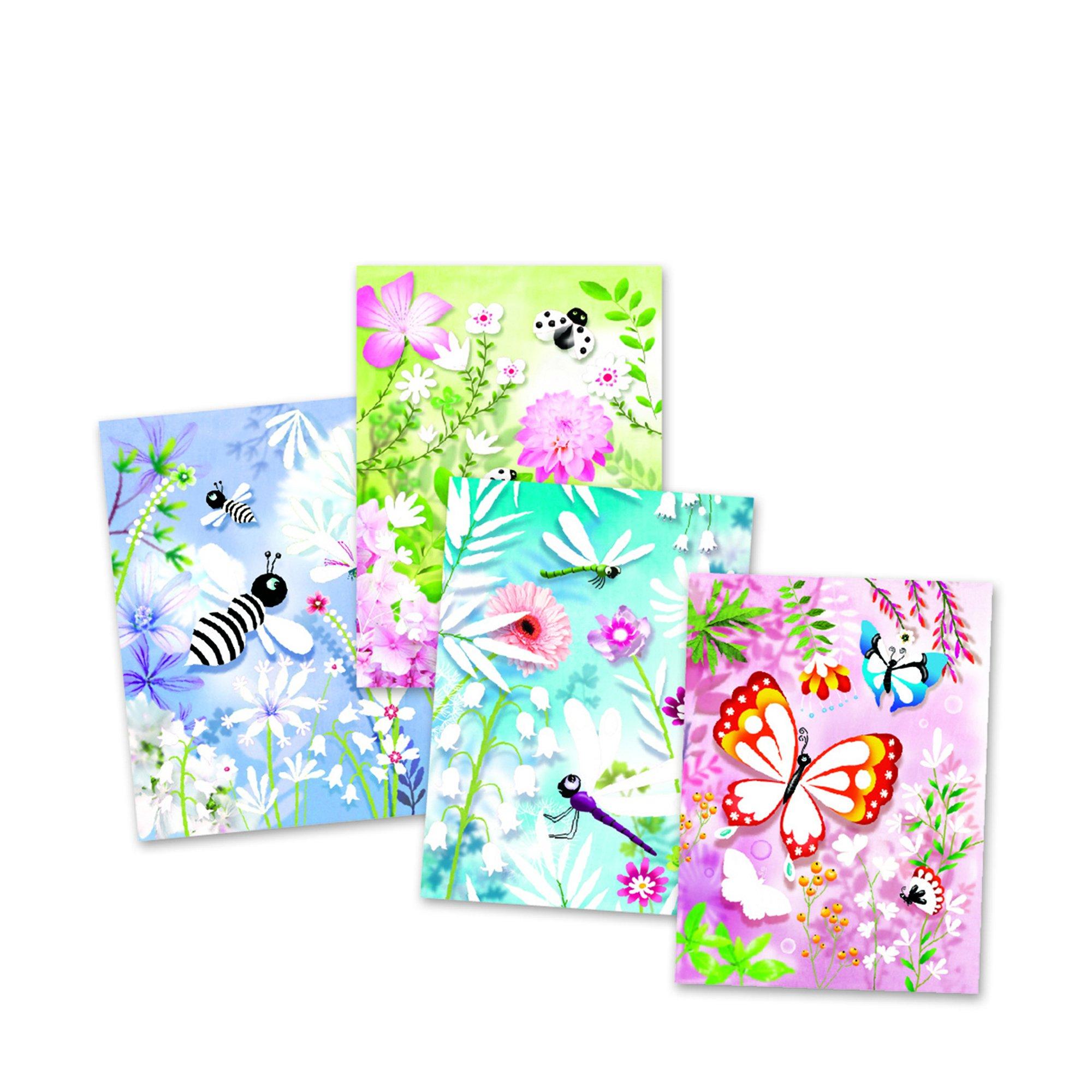 Djeco Schede glitterate Farfalla 