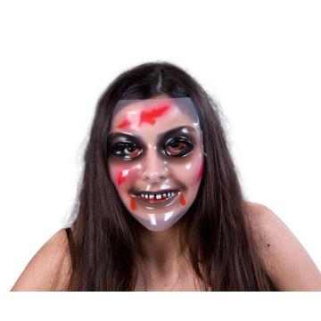 Masque Zombie femme transparent