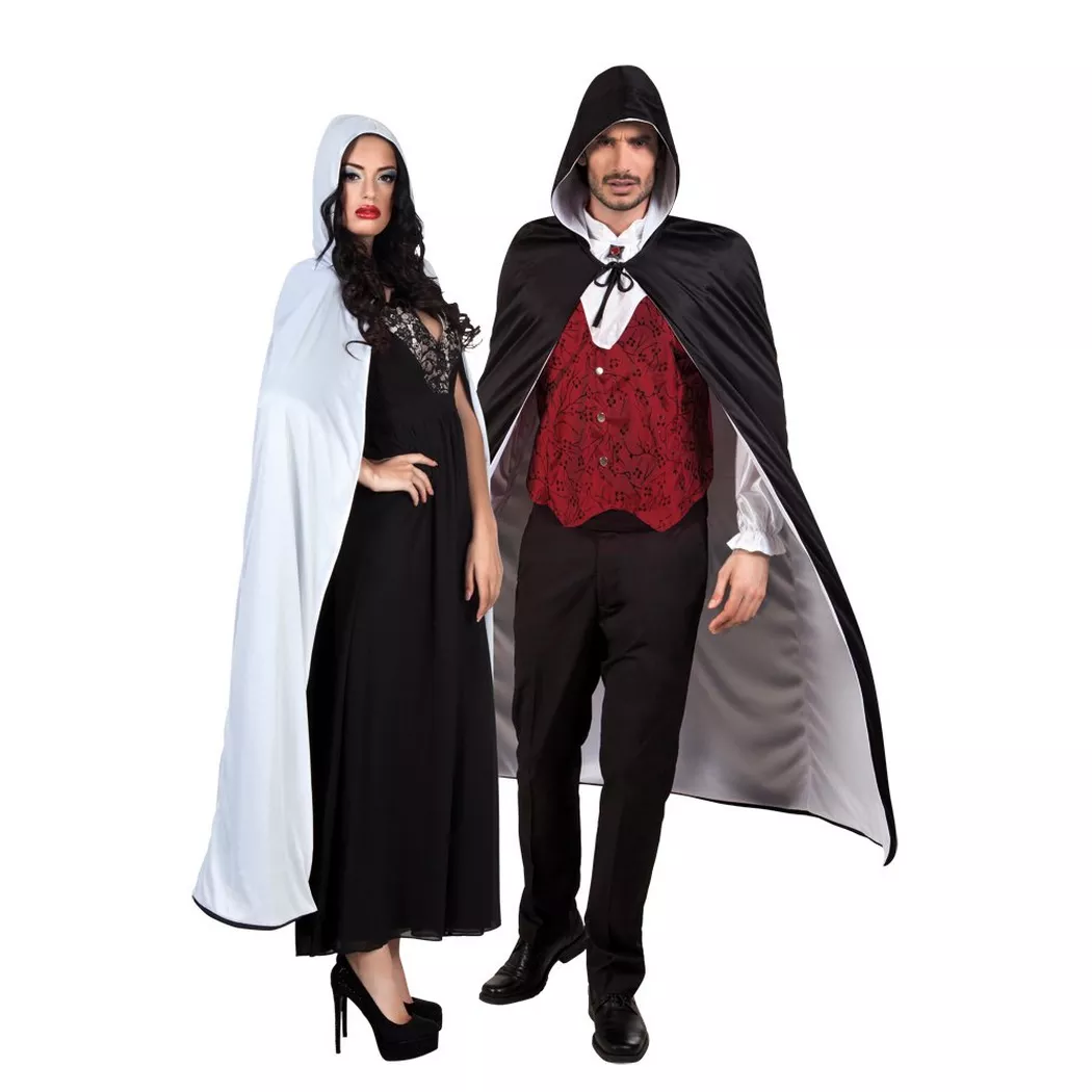 Boland - Erwachsenen-Umhang Twilight schwarz/weiss, One Size