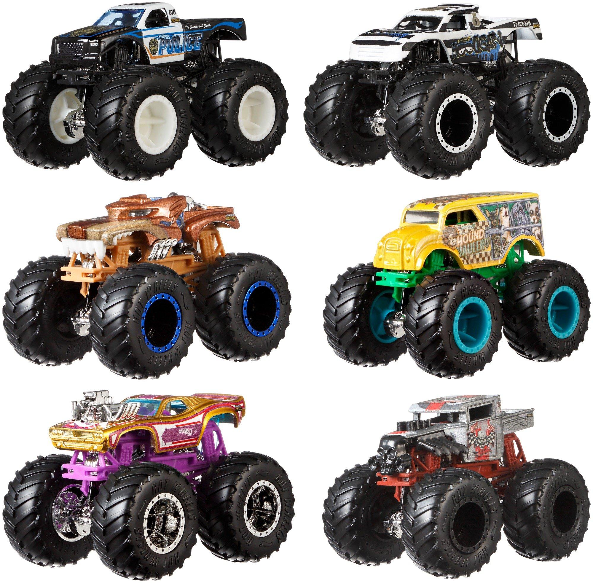 Hot Wheels  Monster Trucks 1:64, 2-Pack, modelli assortiti 