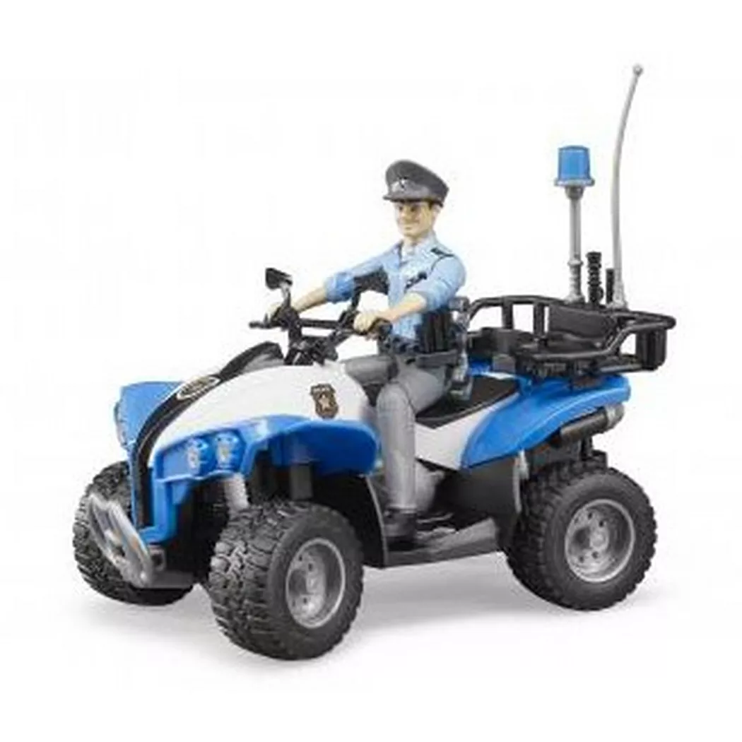 Bruder - Police Quad avec policier et équipement, 16cm, Multicolor