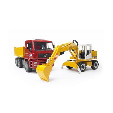 Camion-Benne Man avec pelleteuse Liebherr 1:16