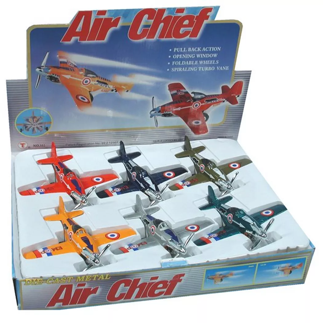 Kinsmart - Aereo 12cm Air Chief, Multicolore