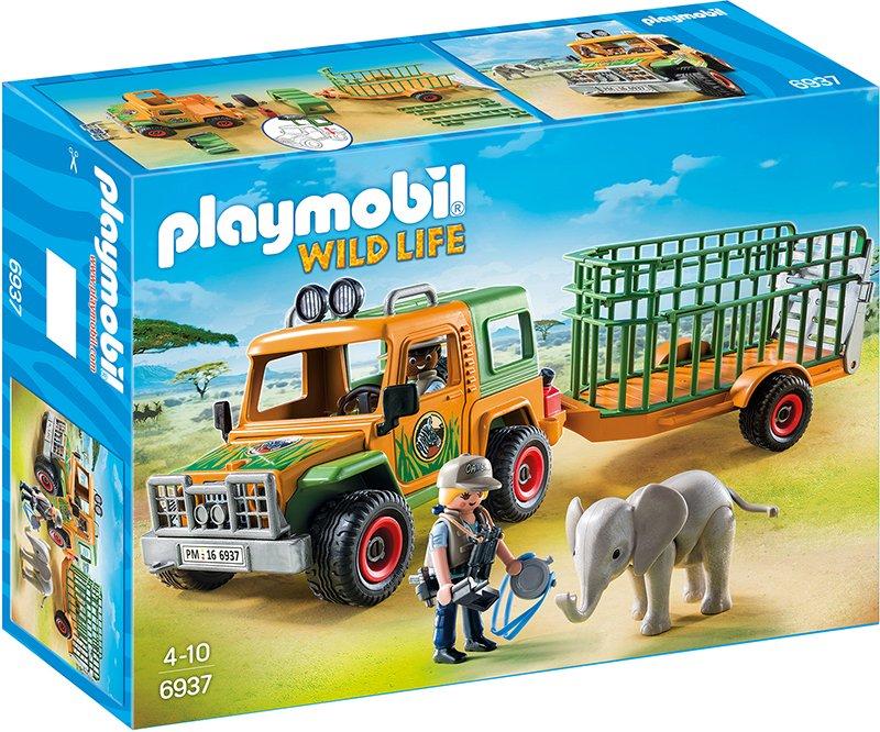 Playmobil  6937 Véhicule avec éléphanteau et soigneurs 