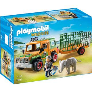 Playmobil  6937 Véhicule avec éléphanteau et soigneurs 