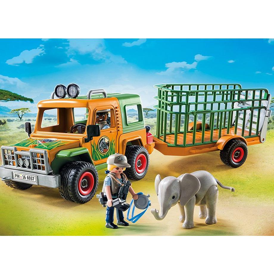 Playmobil  6937 Véhicule avec éléphanteau et soigneurs 