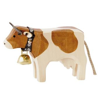 Animal en bois vache Red-Holstein