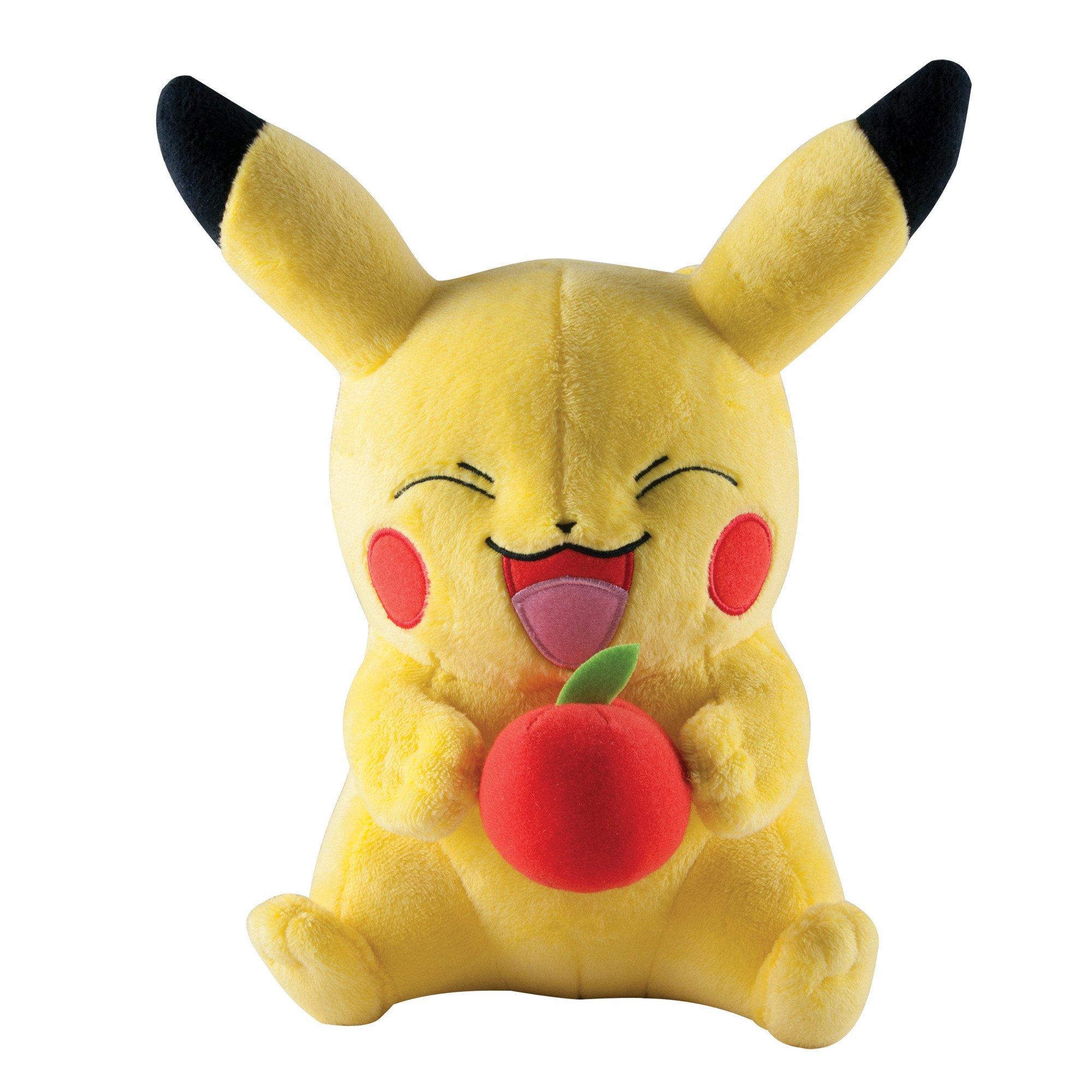 TOMY  Pokémon Pikachu avec pomme, 25 cm 