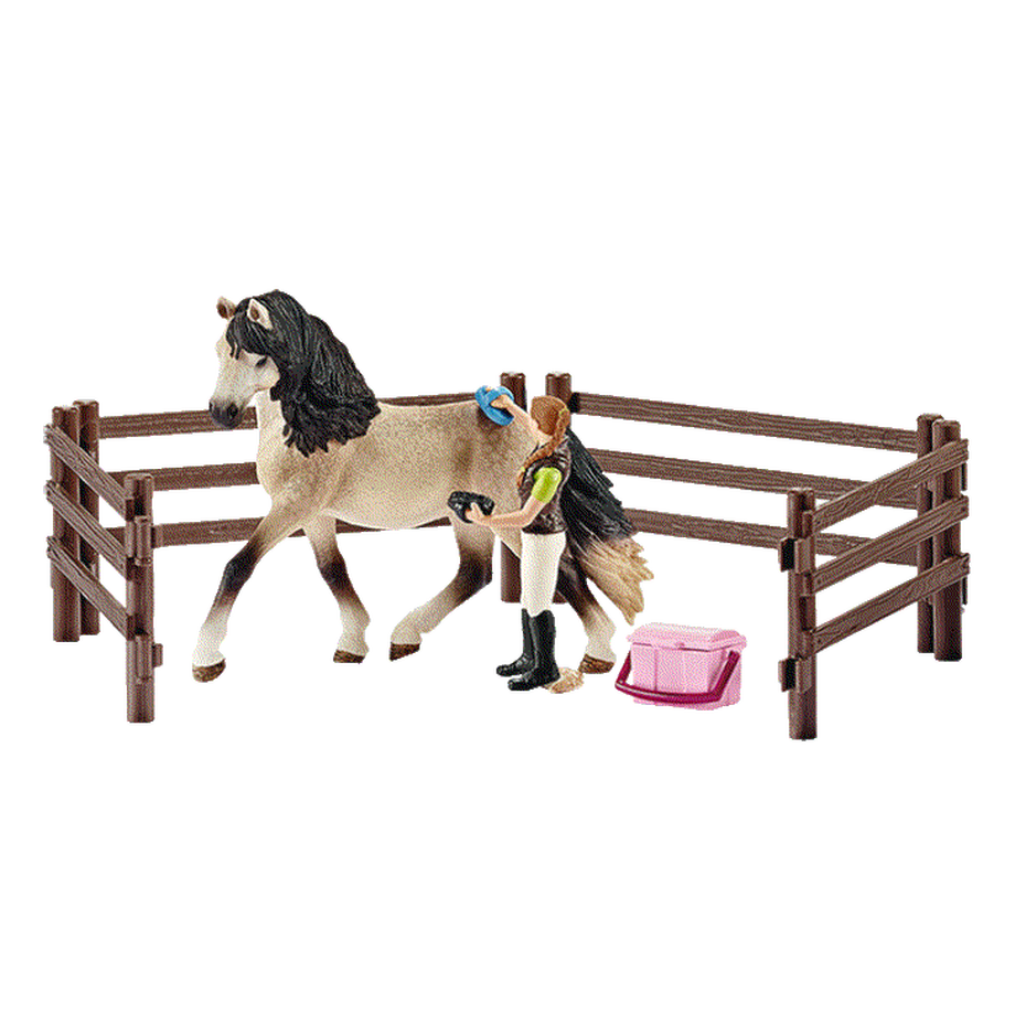 Schleich  Maneggio con cavallerizza e cavalli 