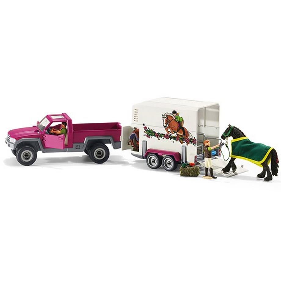 Schleich  42346 Pick-Up mit Pferdeanhänger 