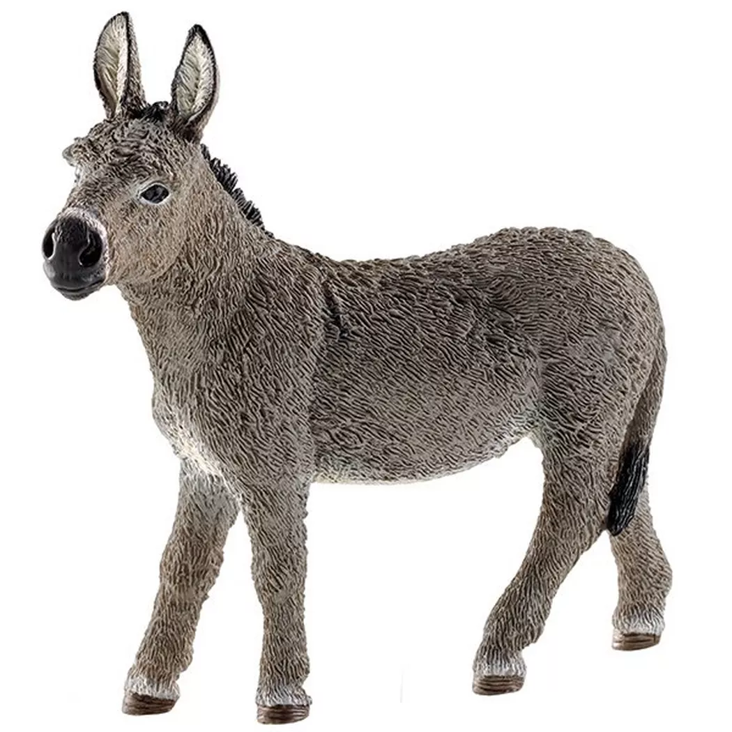 Schleich Farm World Donkey Toy Plastic Black & White - Pack of 5