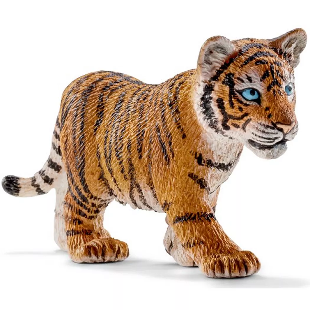 Schleich 14730 Tiger Cub Standing Figurine Orange