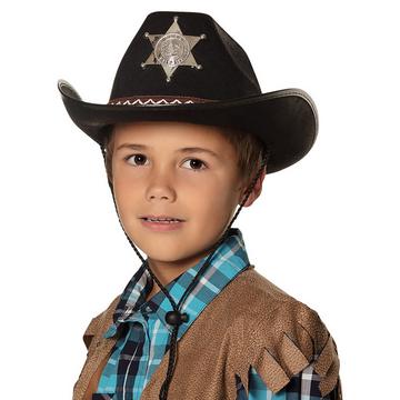 Chapeau enfant Sheriff junior, noir