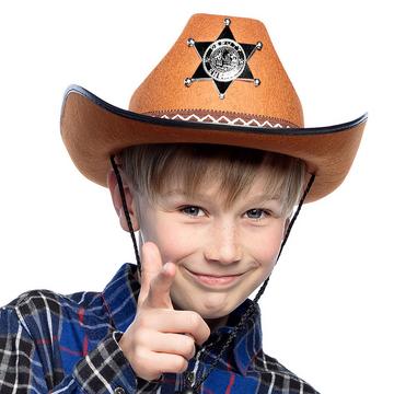 Chapeau enfant Sheriff junior, brun