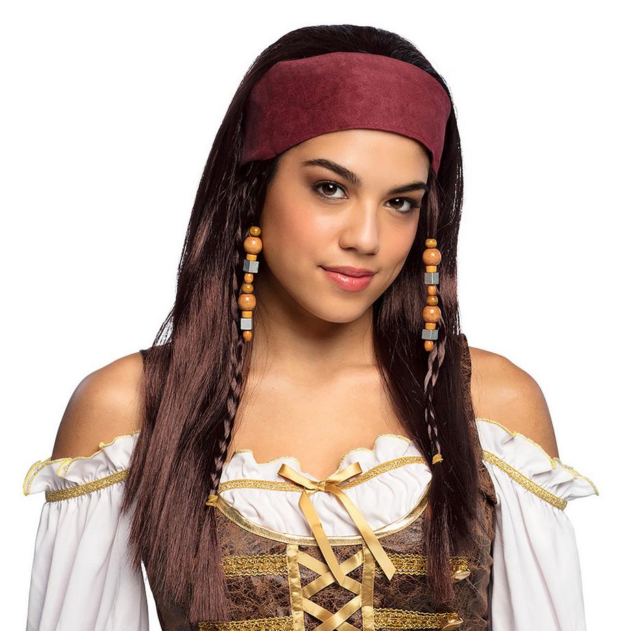 Perruque pirate Trinity avec bandana