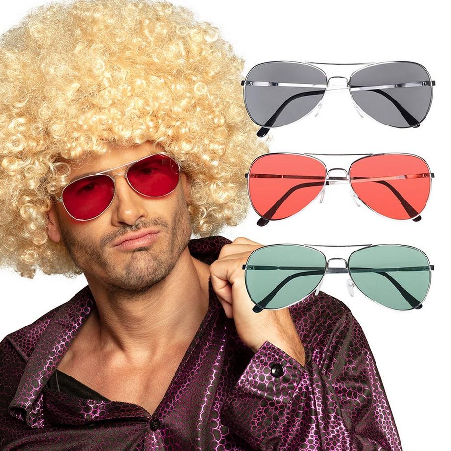 Partybrille Retro 3 Farben, Zufallsauswahl