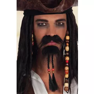 Moustache et barbe de barbiche de pirate