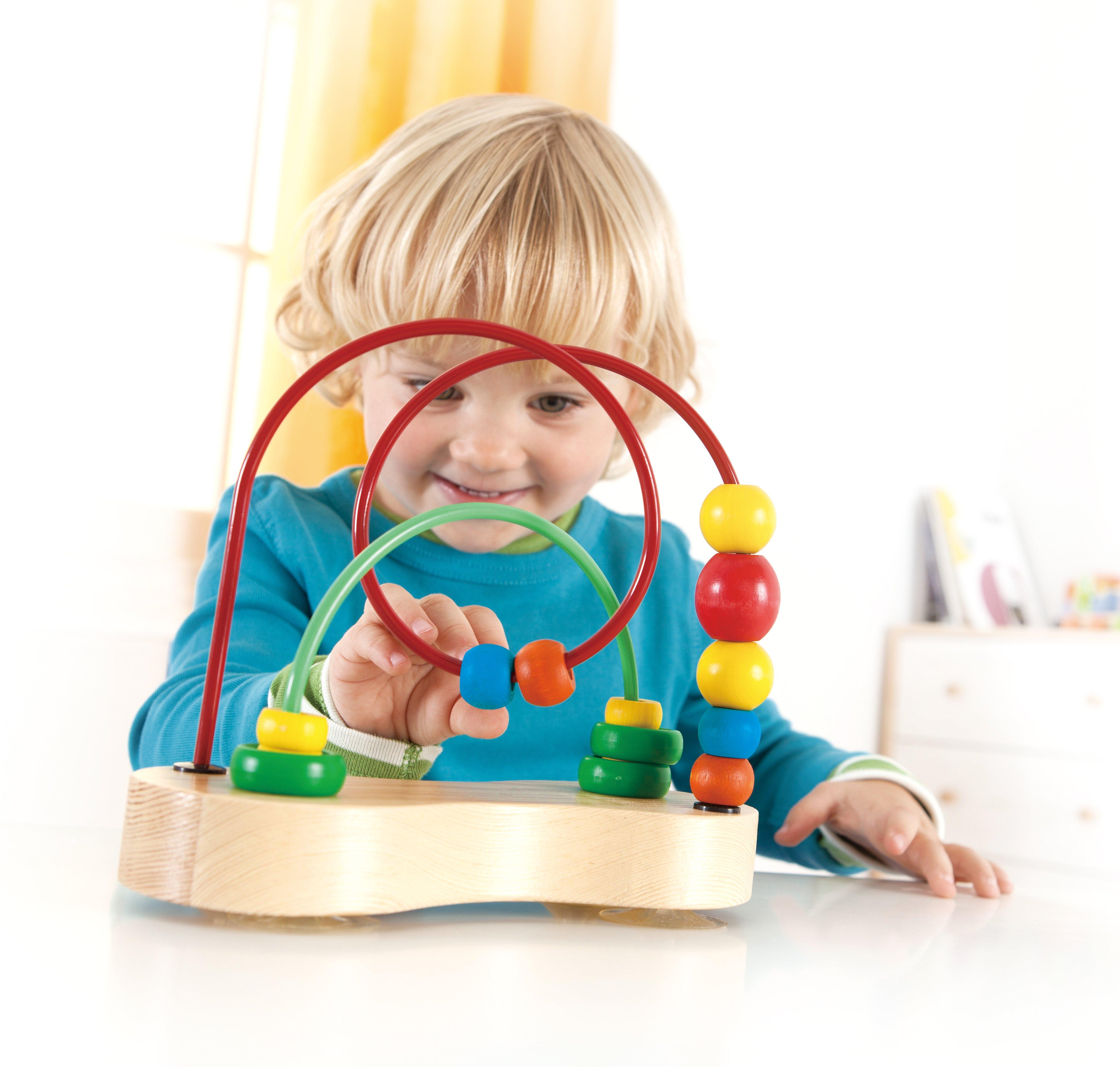 Hape  Double Bubble Spirale mit Kugeln aus Holz 