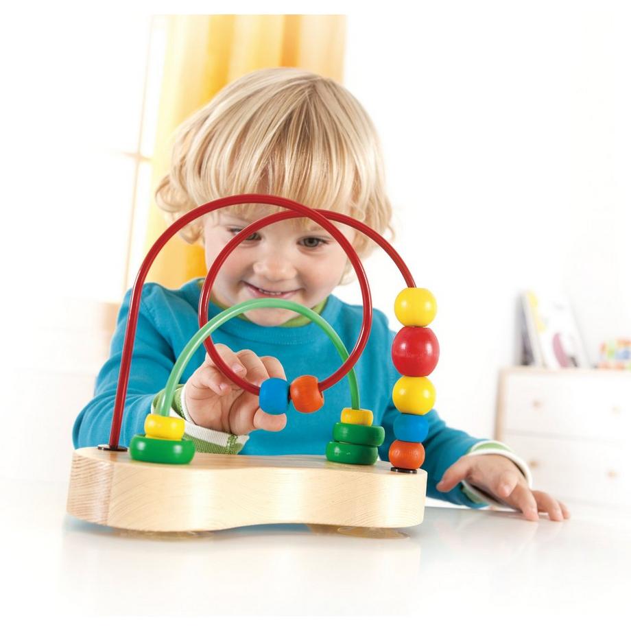 Hape  Double bulle spirale en bois avec boules 