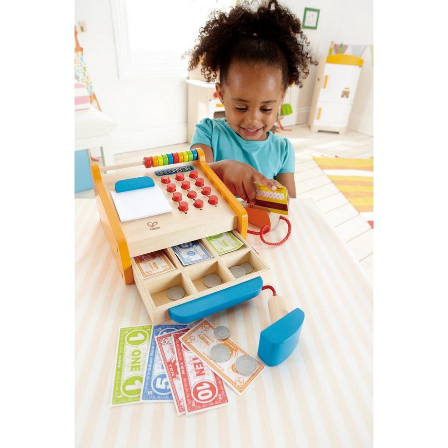 Hape  Registrier-Kasse mit Scanner 37 Teile 