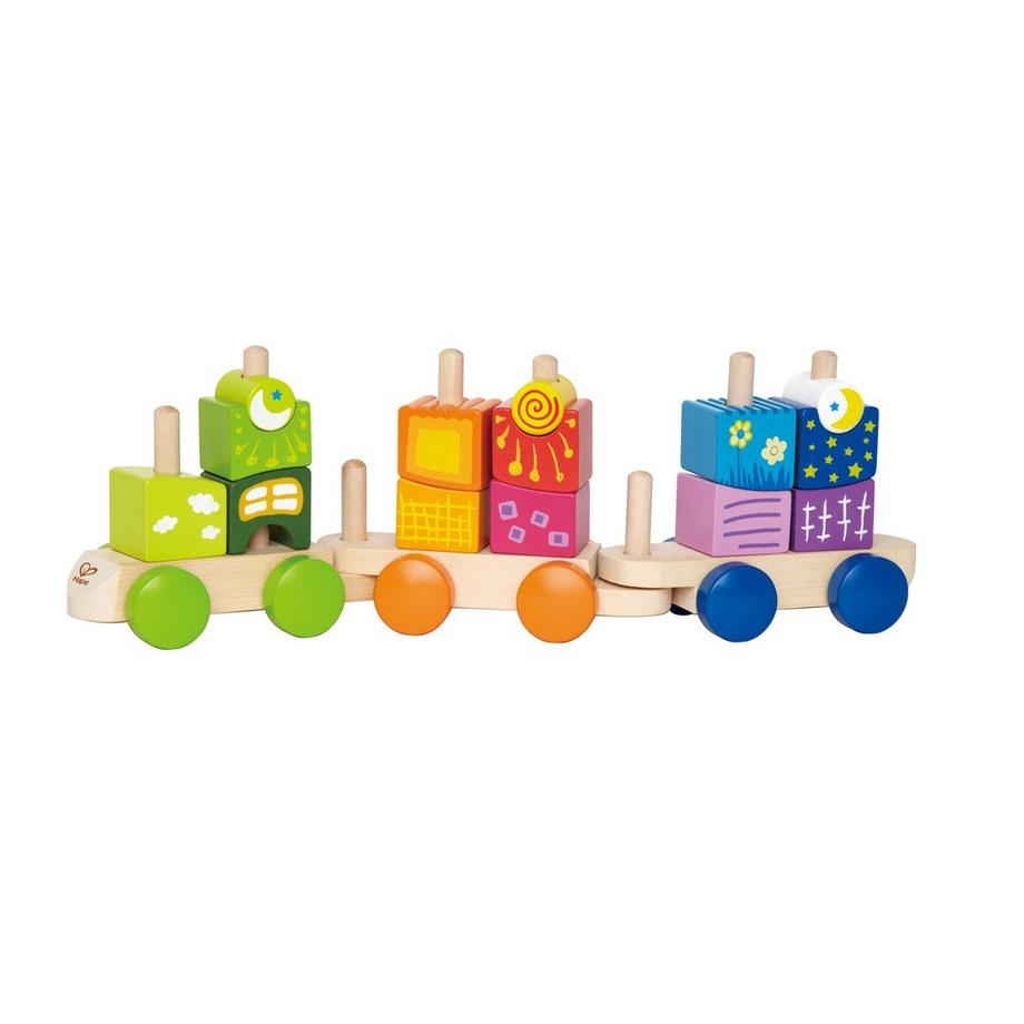 Hape  Fantasiebausteine Holzeisenbahn 17 Teile 